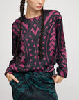 Bluzka Burgund Maori II - COLORAT