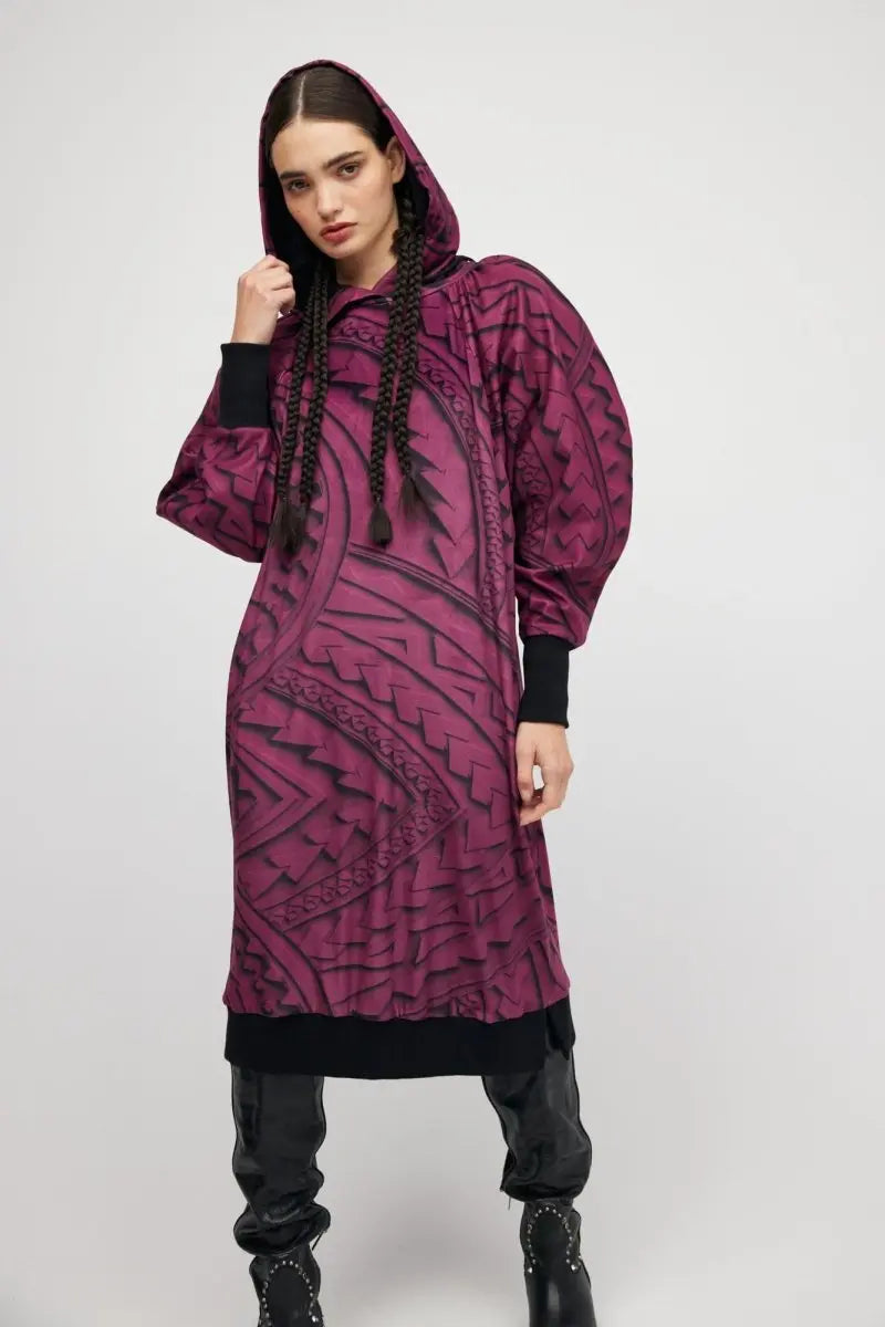 Maori Burgundy Dress
