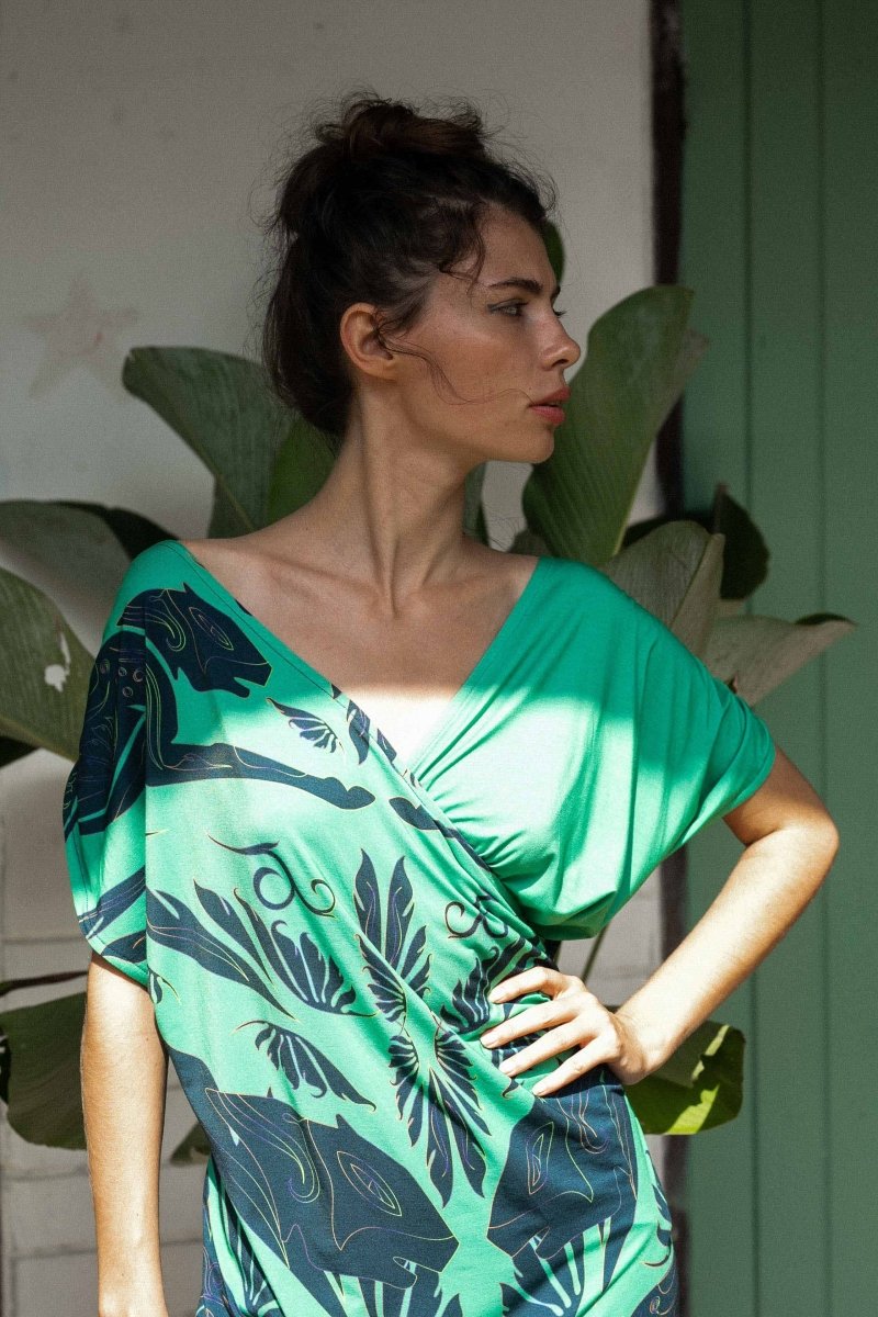 Sukienka Cats Green Neon