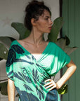 Sukienka Cats Green Neon