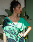 Sukienka Cats Green Neon - COLORAT