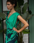 Sukienka Cats Green Neon