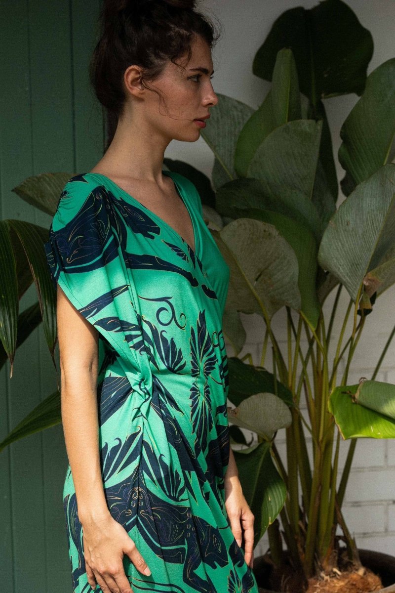 Sukienka Cats Green Neon