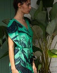 Sukienka Cats Green Neon