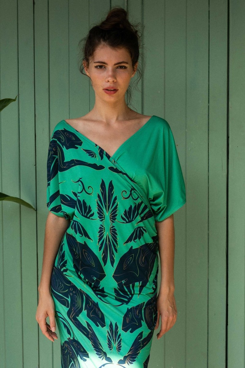 Sukienka Cats Green Neon