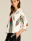 Bluza Meteor White II COLORAT – autorski print Meteor