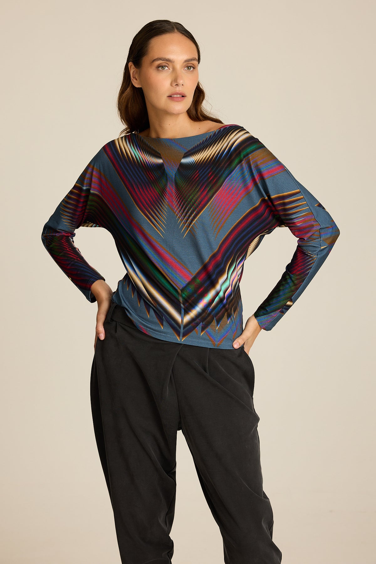 Longsleeve Meteor Blue COLORAT – autorski print Meteor, zdjęcie 4