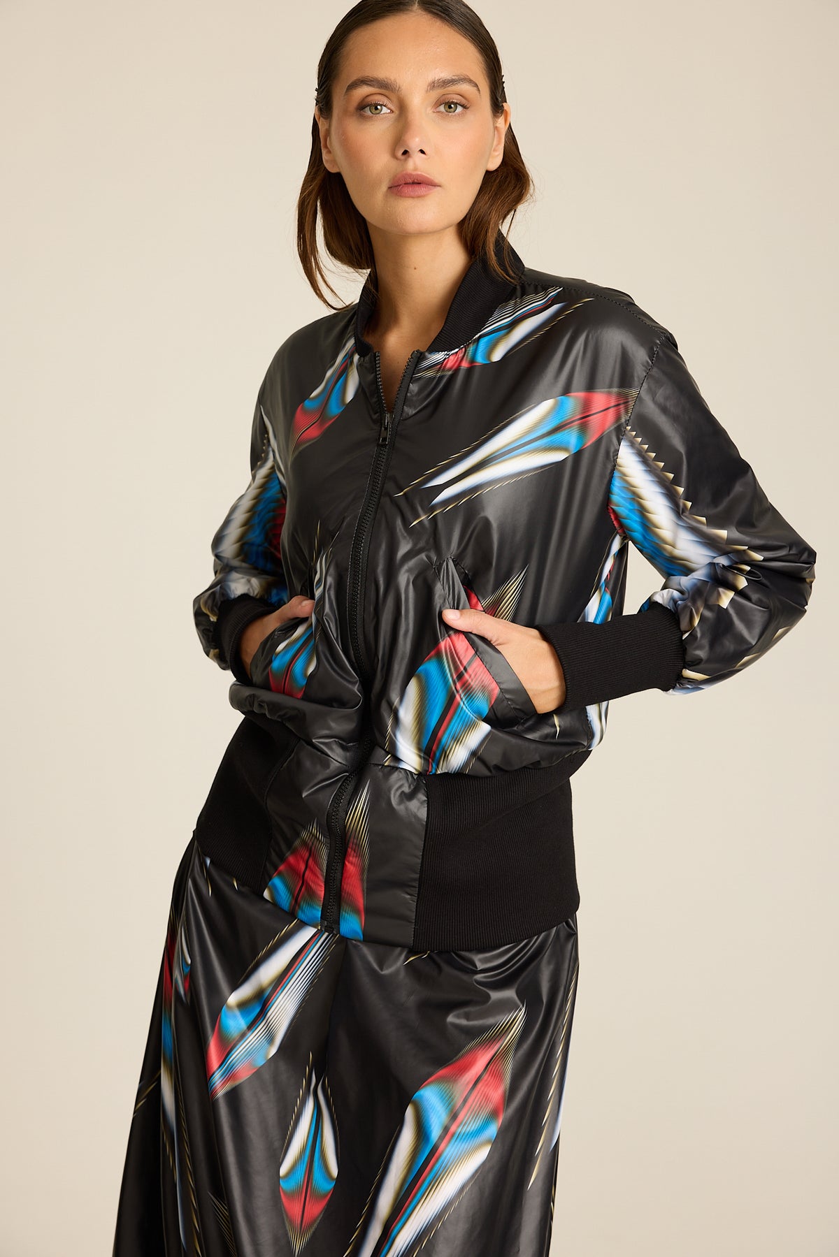 Kurtka Meteor Black COLORAT – autorski print Meteor