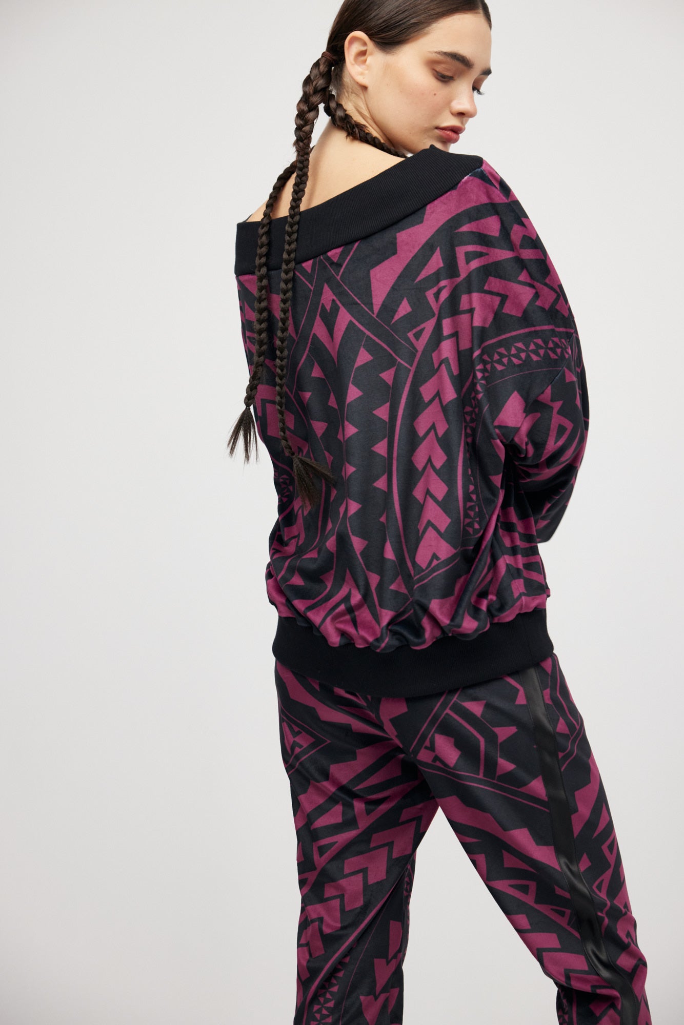 Sweat-shirt Bourgogne Maori