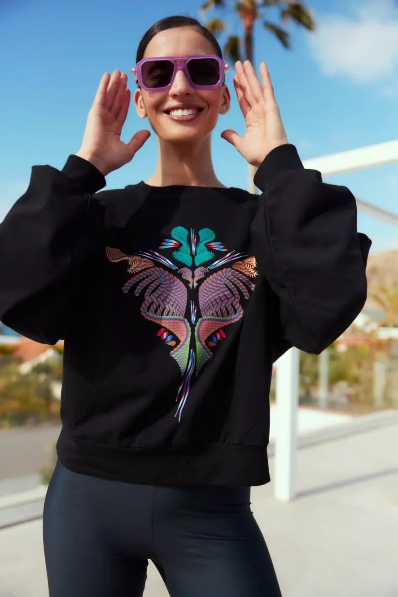 Bluza Botanica Black - COLORAT