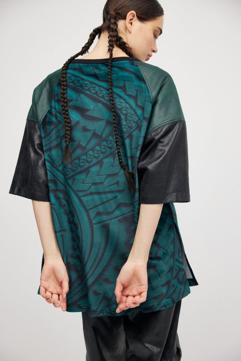 Blouse Mix Vert Maori