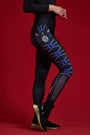 Heart Black Leggings