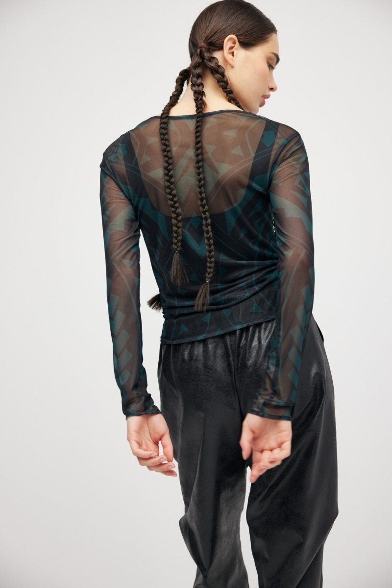 Manches longues vert Maori