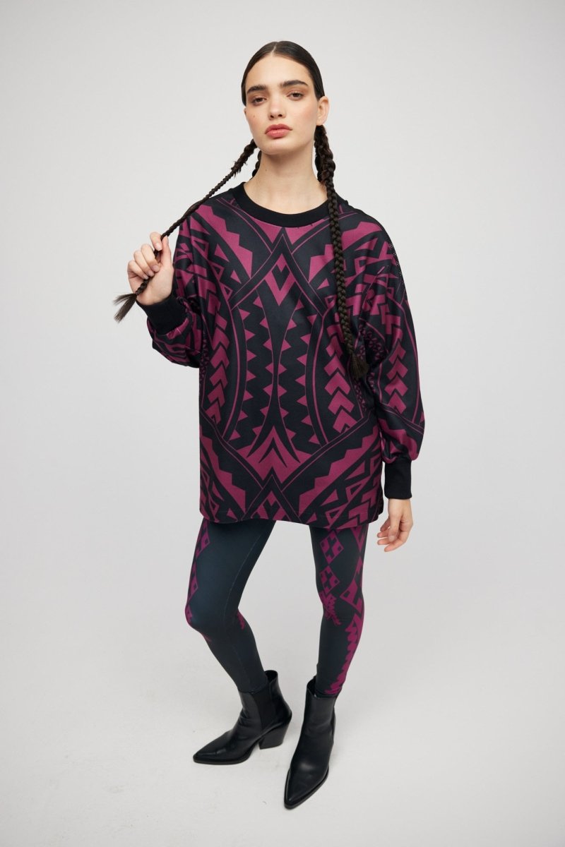 Tunique Bourgogne Maori