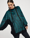 Tunique oversize verte Maori