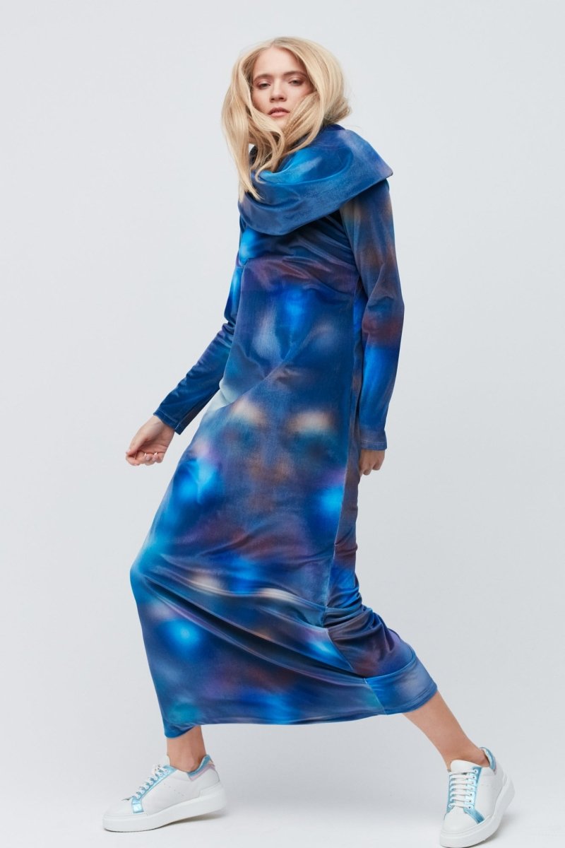 Blue Snow Leo S.E. Dress. - colorat.eu